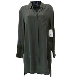 NWT Equipment Femme Women's Silk Kerry Pocket Shirt Dress Size Small NEW